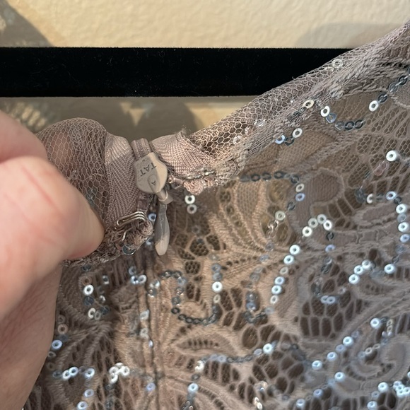 Alex Evenings Satin High Low Ballgown Dress with Pockets - Picture 8 of 9